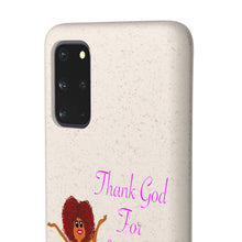 Load image into Gallery viewer, Purple Thank God For What’s Leftover Biodegradable Phone Case (5 - iPhone sizes and 3 - Samsung sizes)