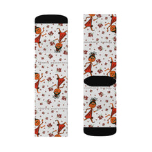 Load image into Gallery viewer, Chocolate Baby Girl Adult Female Grey Sublimation Socks