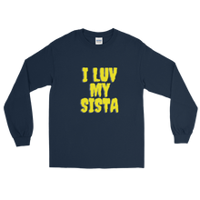 Load image into Gallery viewer, Love Sista Adult Male Long Sleeve Shirt in Black, Navy, Maroon, Red, Royal, Military Green, Indigo Blue, Sport Grey, Light Blue, Sand, White
