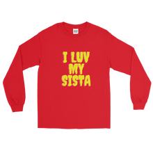 Load image into Gallery viewer, Love Sista Adult Male Long Sleeve Shirt in Black, Navy, Maroon, Red, Royal, Military Green, Indigo Blue, Sport Grey, Light Blue, Sand, White