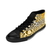 Load image into Gallery viewer, High-top Sneakers Yellow Leopard Adult Female
