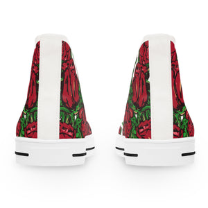 Rose Bud Women's High Top Sneakers