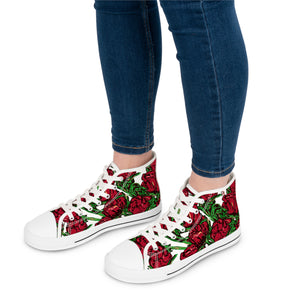 Rose Bud Women's High Top Sneakers