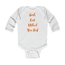 Load image into Gallery viewer, Infant “Girl Look” Long Sleeve Bodysuit
