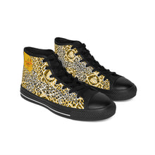 Load image into Gallery viewer, High-top Sneakers Yellow Leopard Adult Female
