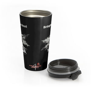 Heat Black/White Stainless Steel 15oz Travel Mug