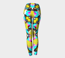 Load image into Gallery viewer, Maze Yellow Multi Adult Female Yoga Leggings
