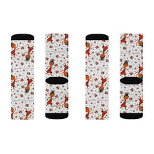 Load image into Gallery viewer, Chocolate Baby Girl Adult Female Grey Sublimation Socks
