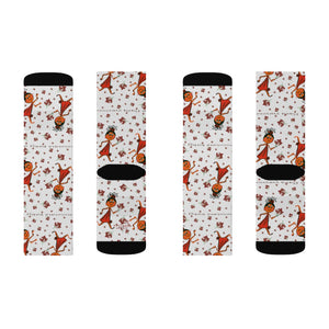 Chocolate Baby Girl Adult Female Grey Sublimation Socks