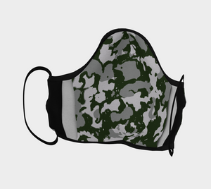 Camouflage Green Multi Male, Female Face Mask in Adult, Youth