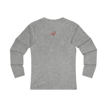 Load image into Gallery viewer, Struck By Love Adult Female Fitted Long Sleeve Tee in White, Black, Sport Grey, Navy, Red
