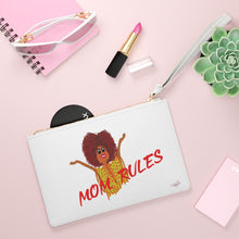 Load image into Gallery viewer, Red Mom Rules Clutch Bag
