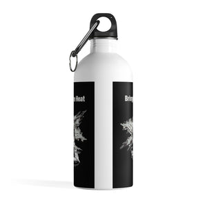 Heat Black/White Stainless Steel 14 oz Water Bottle