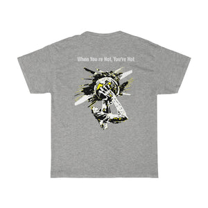 You’re Hot Yellow/Black Adult Male Heavy Cotton Tee in 11 Colors
