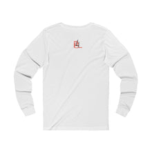 Load image into Gallery viewer, Phylgood Red Adult Female Jersey Long Sleeve Tee in White, Athletic Heather
