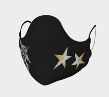 Load image into Gallery viewer, Heat Black/White Star Male Face Mask in Adult, Youth
