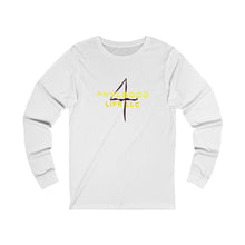 Load image into Gallery viewer, Phylgood Yellow Adult Female Jersey Long Sleeve Tee in White, Athletic Heather, Black
