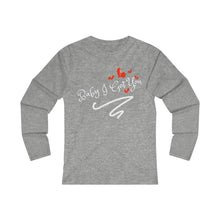 Load image into Gallery viewer, Got You Adult Female Fitted Long Sleeve Tee in Black, Sport Grey, Navy, Red
