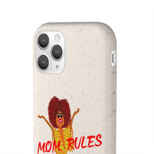 Load image into Gallery viewer, Red Mom Rules Biodegradable Phone Case (5 - iPhone sizes and 3 - Samsung sizes)
