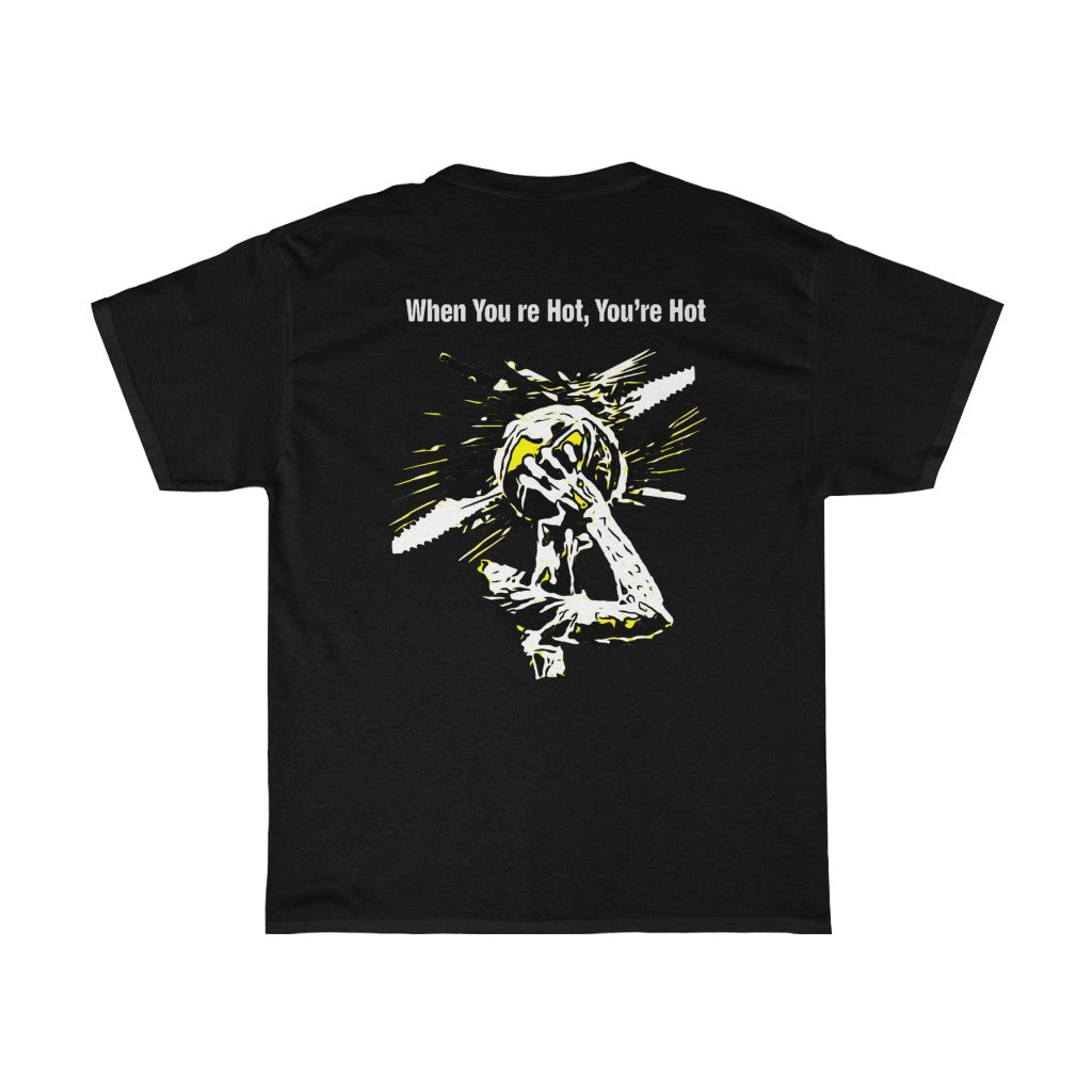 You’re Hot Yellow/Black Adult Male Heavy Cotton Tee in 11 Colors