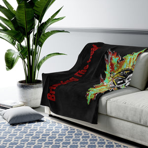 Heat Red Bring It Velveteen Plush Blanket in 30”x40”, 50”x60”, 60”x80”