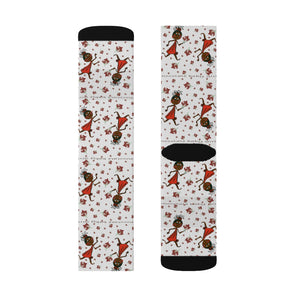 Choca Chocolate Baby Girl Adult Female Grey Sublimation Socks