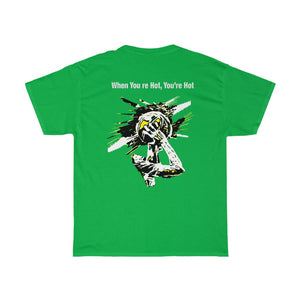 You’re Hot Yellow/Black Adult Male Heavy Cotton Tee in 11 Colors