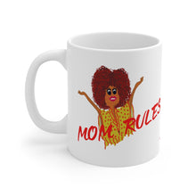 Load image into Gallery viewer, Red Mom Rules Mug 11oz
