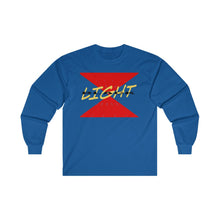 Load image into Gallery viewer, Black Light Adult  Male Ultra Cotton Long Sleeve Tee in White, Navy, Royal
