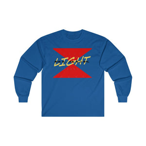 Black Light Adult  Male Ultra Cotton Long Sleeve Tee in White, Navy, Royal