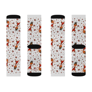 Chocolate Baby Girl Adult Female Grey Sublimation Socks