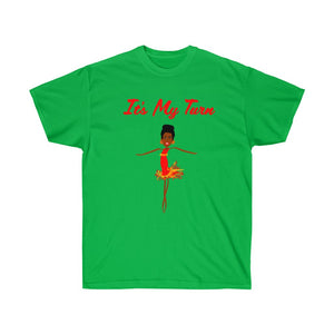 Red It’s My Turn Adult Female Ultra Cotton Tee  in 3 Colors