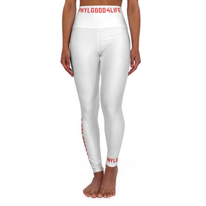 White Adult Female High Waisted Yoga Leggings
