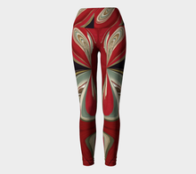 Load image into Gallery viewer, Butterfly Red Multi Adult Female Yoga Leggings
