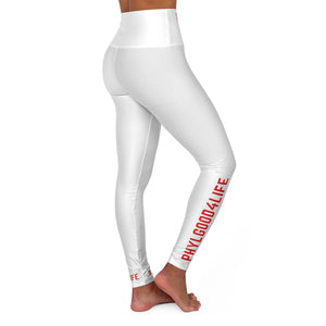 White Adult Female High Waisted Yoga Leggings