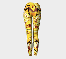 Load image into Gallery viewer, Bold Gold Adult Female Splash Yoga Leggings
