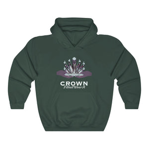 Crown Adult Female Heavy Blend™ Hooded Sweatshirt in Red, Gold, Light Pink, Dark Chocolate, Forest Green, Military Green, Carolina Blue, Heliconia, Irish Green, Maroon, Purple, Royal, Spot Grey, Black, Orange