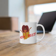 Load image into Gallery viewer, Red Mom Rules Mug 11oz
