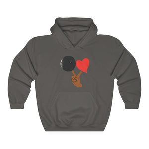 Black Love Adult Male Heavy Blend™ Hooded Sweatshirt in Black, Gold, Charcoal, Forest Green, Dark Heather, Maroon, Navy, Purple, Red, Royal, Sport Grey