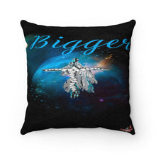 Load image into Gallery viewer, Bigger Blue Faux Suede Square Pillow in 20”x20”, 14”x14”, 16”x16”, 18”x18”
