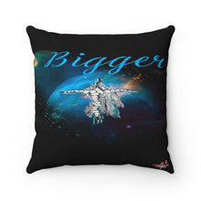 Load image into Gallery viewer, Bigger Blue Spun Polyester Square Pillow in 14”x14”, 16”x16”, 18”x18”, 20”x20”
