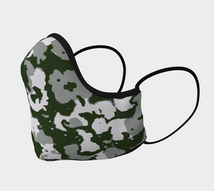 Camouflage Green Multi Male, Female Face Mask in Adult, Youth