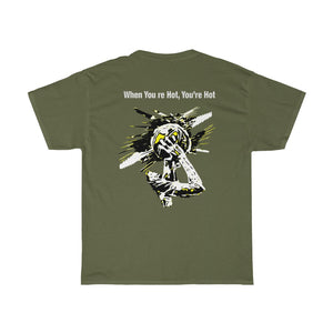 You’re Hot Yellow/Black Adult Male Heavy Cotton Tee in 11 Colors