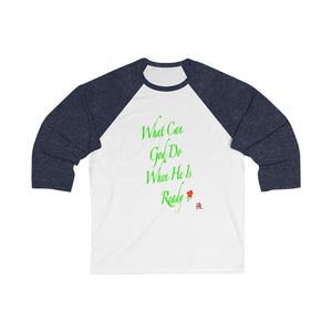 Ready Adult Female 3/4 Sleeve Baseball Tee in White/Kelly, White/Navy, White/Red, White/True Royal, White/Black,Black/White