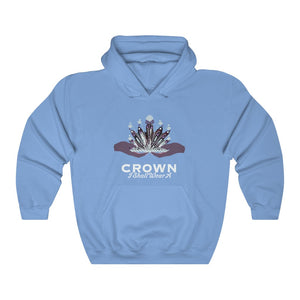 Crown Adult Female Heavy Blend™ Hooded Sweatshirt in Red, Gold, Light Pink, Dark Chocolate, Forest Green, Military Green, Carolina Blue, Heliconia, Irish Green, Maroon, Purple, Royal, Spot Grey, Black, Orange
