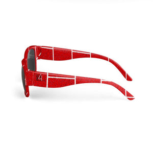 Square Dance Red/White Sunglasses