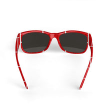 Load image into Gallery viewer, Square Dance Red/White Sunglasses
