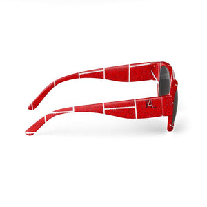 Square Dance Red/White Sunglasses