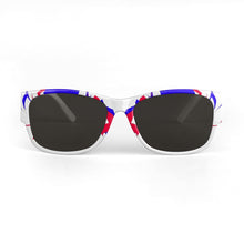 Load image into Gallery viewer, Red, White, Blue Water Color Sunglasses
