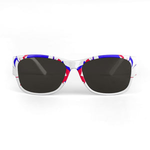 Red, White, Blue Water Color Sunglasses